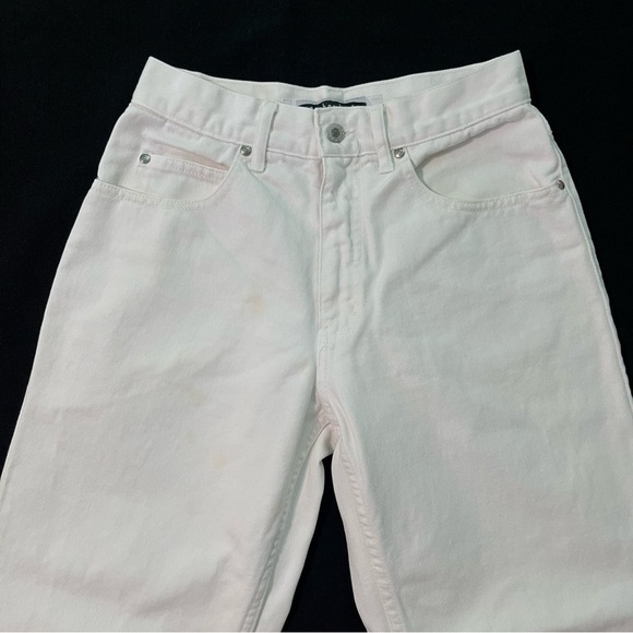 Anchor Blue Vintage 90s Y2k Baggy Skater White Denim Jean Pants 26 x 28 FLAWS - Picture 2 of 8